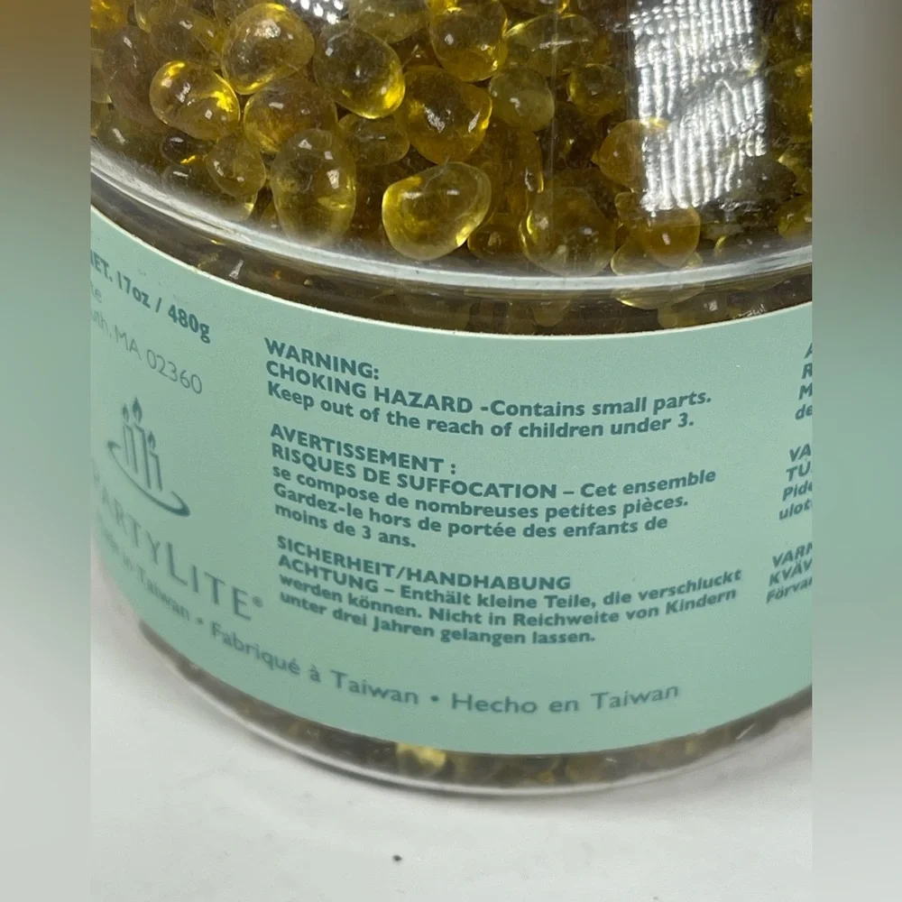🆕Partylite P8724 Gold Dazzle Beads W/Scoop‎ NOS VTG Y2K candle decor 17OZ jar